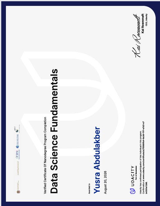 AI Fundamentals certificate