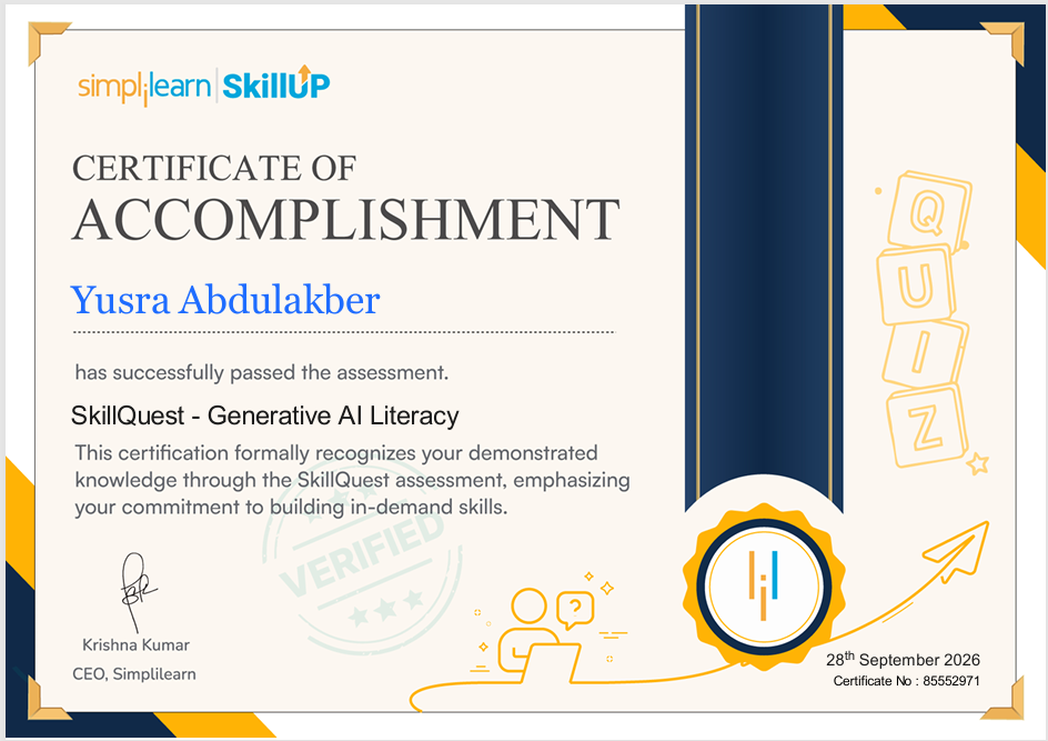 Programming Fundamentals certificate